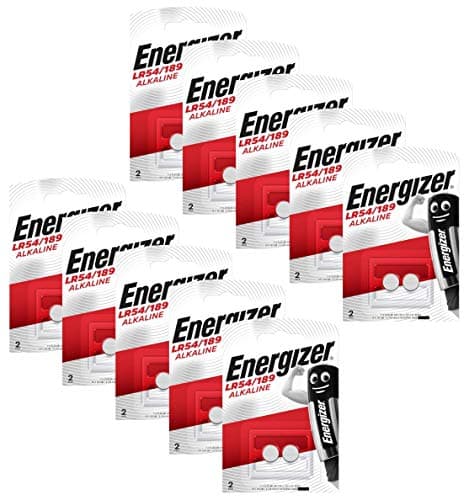 Image of Energizer Alkaline Button Battery LR54/189 – Pack of 10 Blister Pack of 2 (Total 20 Batteries)