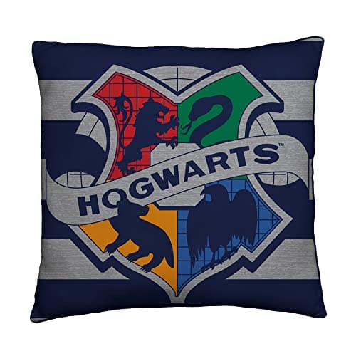 Image of HARRY POTTER Character World Official Square Cushion Pillow, Super Soft Reversible 2 Sided, Brave Hogwarts Design, Perfect for the Bedroom, on the Sofa 40 x 40cm