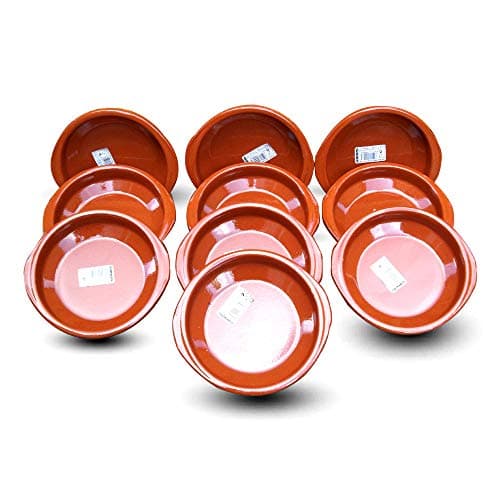 Image of Set of 10 Spanish Terracotta Tapas Dishes / Cazuelas - 16 Centimeter Diameter