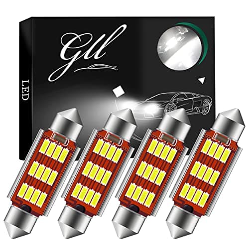 Image of GLL 41MM C5W LED Bulbs 12V/24V 6418 Festoon Bulbs 4014 12 SMD 400 Lumens 6500K for Car Dome Lights License Lights Trunk Lights