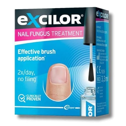 Image of Excilor Nail Fungus Treatment, Clinically Proven Fungal Nail Treatment, With Biotin & Glycerol, Results In 2 Wks, Immediate Penetration with TransActive™ Technology, Easy Brush Application, 3.3ml