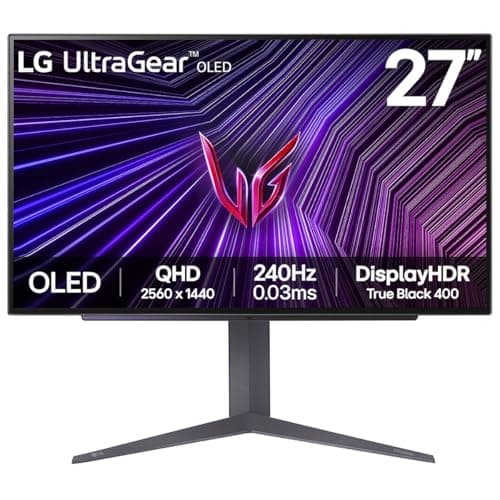 Image of LG Ultragear OLED Gaming Monitor 27GS93QE, 27 Inch, 1440p, 240Hz, 0.03ms, OLED Display, HDR 10, NVIDIA G-Sync Compatible & AMD FreeSync, Smart Energy Saving, DisplayPort, HDMI