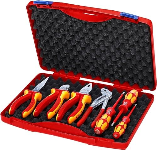 Image of KNIPEX Tool Box Red Electric Set 2 7 Parts 275 mm, 00 21 15
