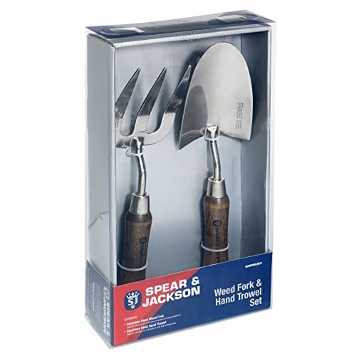 Image of Spear & Jackson HANDTOOLSET1 Stainless Hand Trowel & Weed Fork Set