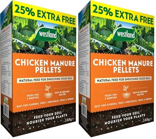 Image of Westland Chicken Manure Pellets 2.25Kg + 25% Extra free (Pack of 2)