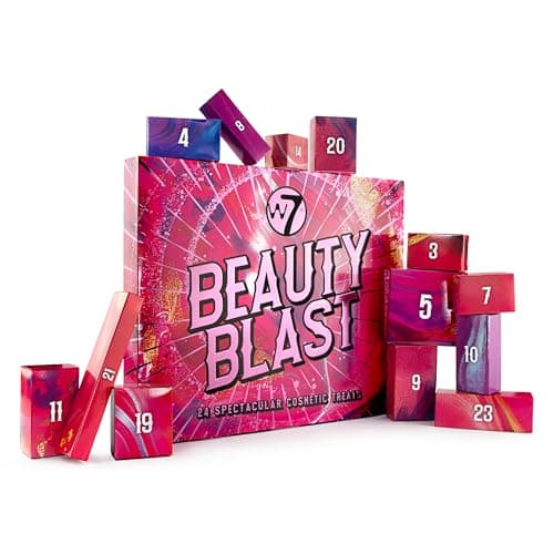 Image of W7 Beauty Blast Advent Calendar 2025 - Individually Boxed Makeup & Cosmetic Surprises For the 24 Days to Christmas - Cruelty Free, Holiday Gifting