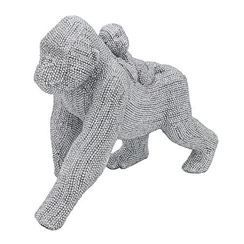 Image of Lesser & Pavey Silver Art Bling Gorilla and Baby