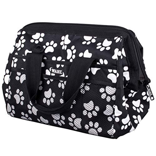 Image of Wahl Grooming Frogmouth Bag White Paw Print On Black