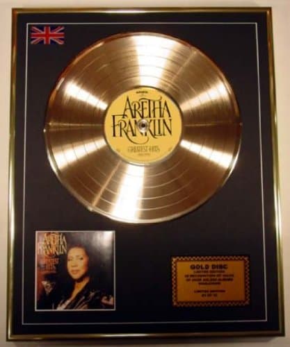 Image of Aretha Franklin Cd Gold Disc Record Limited Edition Greatest Hits
