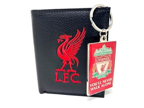 Image of Liverpool FC wallet And Keyring Gift Set Black,red