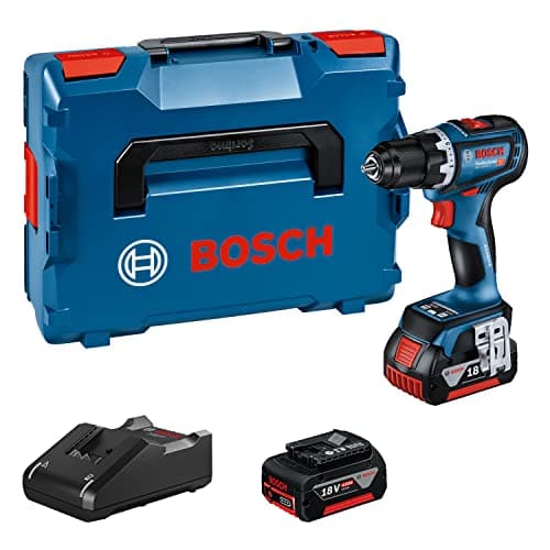 Image of Bosch Professional 18V System Cordless Drill Driver GSR 18V-90 C (incl. 2X GBA 4.0Ah Batteries, Charger GAL 18V-40, 1/1 L-BOXX Inlay, L-BOXX)