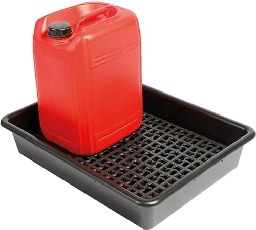 Image of 64 x 49cm Bunded Small Container Tray | 28 Litre Spill Containment Solution for Cans, Drums, and Containers – Ideal for Garages, Workshops, and Vans