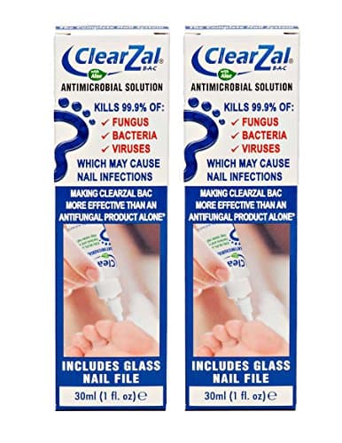 Image of ClearZal Fungal Nail Treatment | Antimicrobial Nail Solution 30ml | Kills Fungus, Bacteria and Viruses | Double Pack