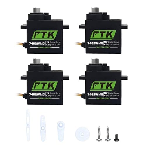 Image of PTK 7462W MG 9g Waterproof Servo Motor with Metal Gear - Robot - Fixed Wing - 180° Digital Servo (4pcs)