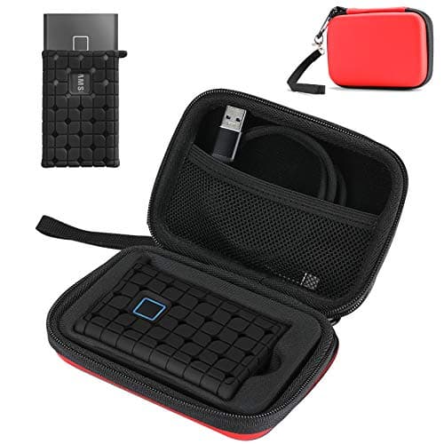 Image of ProCase Shockproof Carrying Case + Silicone Cover for Samsung T7 / T7 Touch Portable SSD External Solid State Drives (500GB 1TB 2TB), Hard Shell Travel Storage Organiser -Red