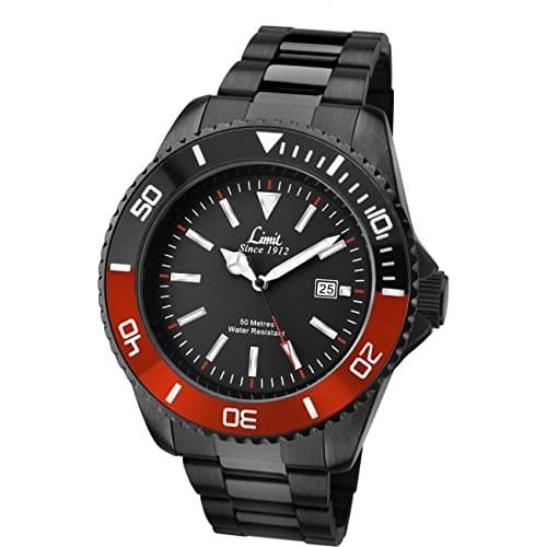 Image of Limit 5520.01 - Men's Watch, Black Stainless Steel Strap, Black/White, Bracelet
