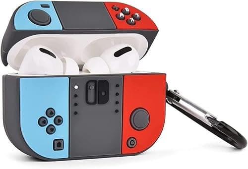 Image of Cute Switch Case for Airpod Pro/Pro 2 Gen Cases 2023/2022/2019, Funny 3D Cartoon Kawaii Air pods Pro 2nd/1st Generation Silicone Cover for Apple iPod Pro with Keychain Boys Girls Kids Teen, Game