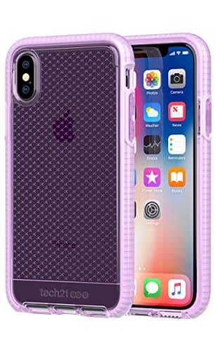 Image of tech21 - Phone Case Compatible with Apple iPhone X - Evo Check - Orchid