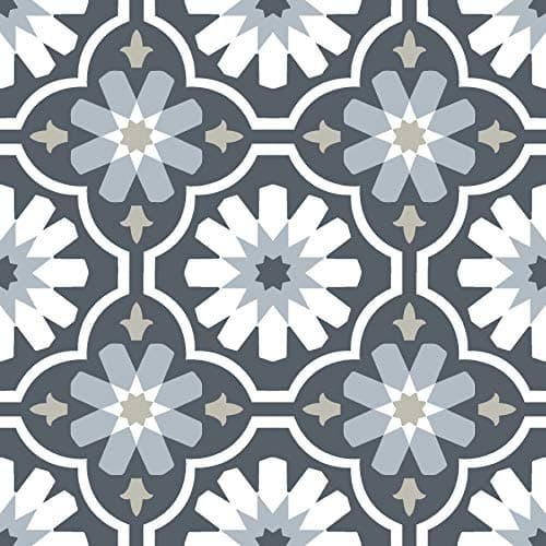Image of FloorPops FP2944 Sevilla Peel & Stick Floor Tiles, Gray, 60" L x 24" W x 0.06" T