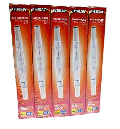 Image of Eveready ECO Halogen Linear Light Bulb, Clear, R7s, 160 W