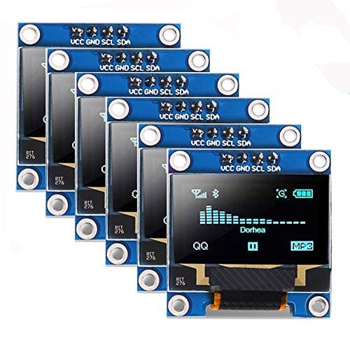 Image of 6PCS 0.96 OLED Display Module 128 x 64 I2C Display 0.96inch 12864 Blue OLED Module with OLED Display IIC Serial Compatible with Raspberry Pi Arduino Display and Microcontroller - Blue