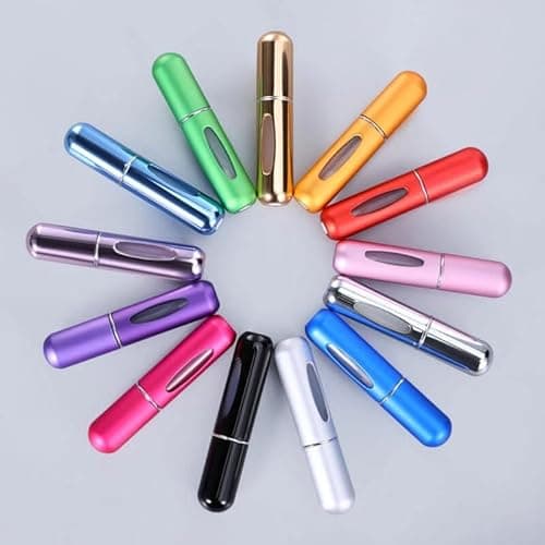Image of 5ML Perfume Atomiser refillable travel bottles, portable empty spray bottle mini (shiny silver)