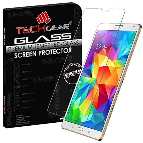 Image of TECHGEAR Screen Protector for Galaxy Tab S 8.4 Inch (SM-T700/SM-T705) Series - GLASS Edition Genuine Tempered Glass Screen Protector Guard Cover Compatible with Samsung Galaxy Tab S 8.4