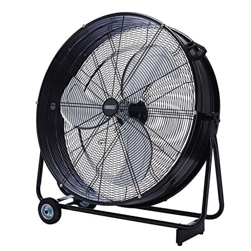 Image of Draper 03368 110V Drum Fan, 30"/760mm, 125W, Fan for Commercial, Office, Warehouse, Black
