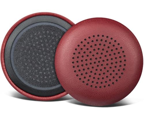 Image of SOULWIT Replacement Earpads Cover for Plantronics BlackWire C510/C520/C710/C720/C725 Headset, Cushions Ear Pads Cover for Poly BlackWire 510/520/710/720/725 - Burgundy