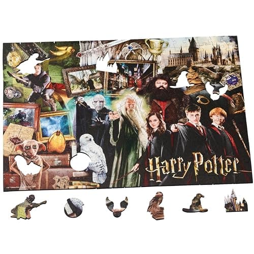 Image of Wentworth Wooden Puzzles Harry Potter Puzzle - The Wizarding World 250pcs Jigsaw, Themed Irregular Pieces, Sustainably Sourced Wood and British Made - Official Licensing Partner