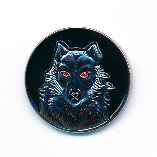 Image of Wolf Predator Animal Mysticism Fantasy Gothic Classic Metal Pin/Badge 0159