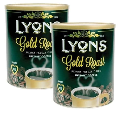 Image of 2 x 750g Instant Coffee Granules, Lyons Gold Roast Ideal for Office,Canteen, Site Supplies, Staff Room Great Value.