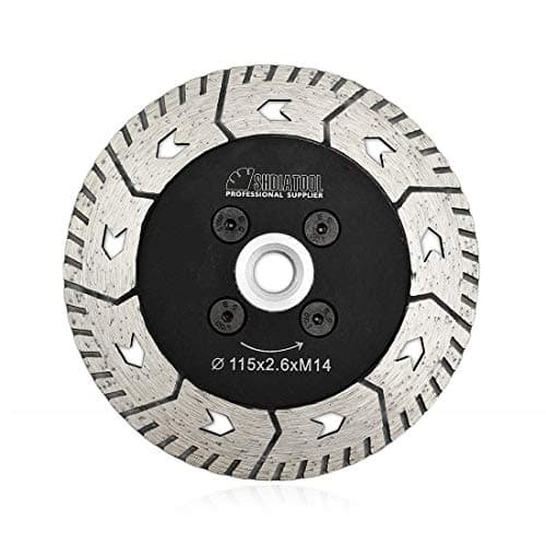 Image of SHDIATOOL Diamond Cutting Grinding Disc 4.5 Inch / 115mm Dual Blade Saw Blade for Granite Marble Concrete