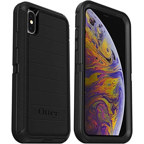 Image of OtterBox Defender Series Rugged Case for iPhone Xs & iPhone X - Case Only - Non-Retail Packaging - Black (with Microbial Defense)