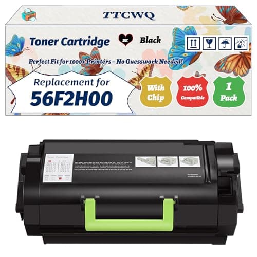 Image of Compatible for Lexmark 56F2H00 Toner Cartridge Work for Lexmark MX522adhe MX622ade MX622adhe Printers, with Chip, High Yield 15000 Pages, High-Definition Printing (1 Pack Black)