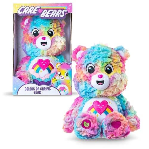 Image of Basic Fun Care Bears 35cm Plush – Caring Colours Bear from the Cozy Collection – Soft Huggable Toy with Embroidered Details – Gift for Kids Ages 4+