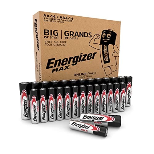 Image of Energizer Max - AA + AAA Batteries (28 Combo Pack) - Double A and Triple A 1.5V Battery - Long Lasting Alkaline Power - 100% Recyclable Plastic Free Packaging - 10 Year Shelf Life [Amazon Exclusive]