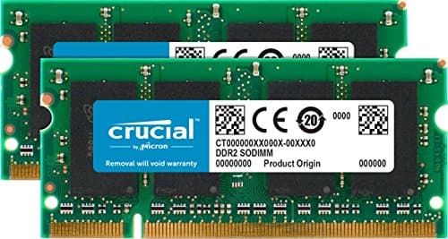 Image of Crucial CT2KIT25664AC667 4 GB Kit (2 GB x 2) DDR2 667 MHz (PC2-5300) CL5 SODIMM 200-Pin Memory