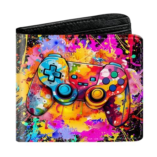 Image of VOYANTE Kids Wallet for Boys, Bifold Boys Wallets for Kids 9-12, Coin Purse, RFID Blocking Wallets with Game Controller Pattern, Cool Gaming Gifts for Boys Teenage Adults (E)