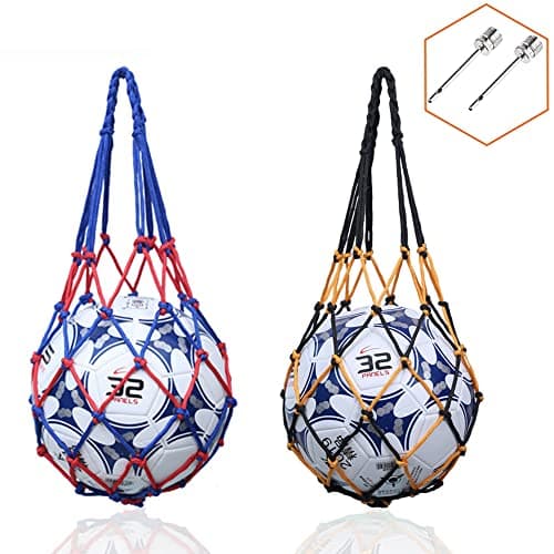 Image of laeeyin 2 pcs Ball Net Net Bag Portable Ball Net Sports Ball Net for Football, Basketball Ball Net 1 Ball High Thickness Handles