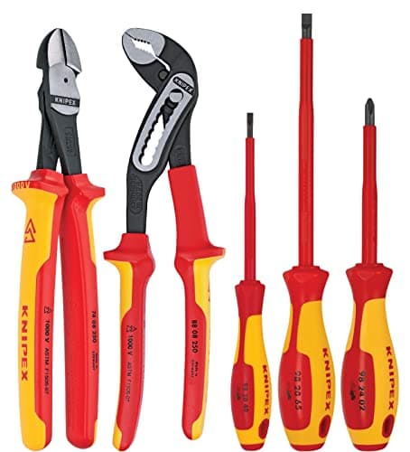 Image of Knipex 9K 98 98 20 US 1000V Automotive Pliers and Screwdriver Tool Set (5 Piece)