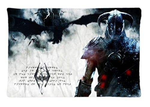 Image of Surful Gift Pillow Case ~ Video games dragons the elder scrolls posters hero the elder scrolls v skyrim dovahkiin dragonborn alduin alduin the world eater ~ Image (One Side) Custom 30x20 Inches Pillowcase