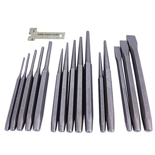 Image of 16 Piece CRV Punch & Chisel Set - Cold Chisels - Taper Pin & Centre Punches