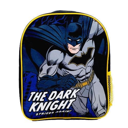 Image of Top Linen (NW) Ltd Children Cartoon Official Character Backpack For School - Lightweight Rucksack Travel Backpack Kids - Batman The Dark Knight Strikes Again Back Pack