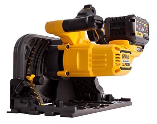 Image of DEWALT DCS520T2-GB XR Flex Volt Cordless Brushless Plunge Saw with 2 DCB546 Batteries, 54 V, Yellow/Black, 2 x 18 Volt 6.0Ah Li-Ion Batteries, Set of 6 Pieces