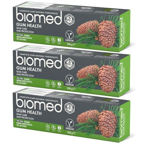 Image of Biomed Gum Health 98% Natural Toothpaste | Gum Strength & Protection | Sage Ecalyptus Rosemary Cedar Essential Oils, Vegan, SLES Free 100g