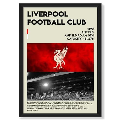 Image of NotNiceThings Liverpool Inspired Poster, Anfield Print, LFC, Gift For Liverpool Fan, Scouse, Made Silk-Coated Paper For Dad, Brother, Son, Mo Salah, Arne Slot, Jurgen Klopp, VVD (A4)