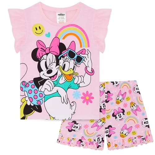 Image of Disney Minnie Mouse & Daisy Duck Girls 100% Combed Cotton Short Pyjama Set 2-3 years