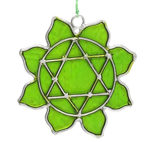 Image of Mini Suncatcher | Heart Chakra Symbol | H:7.5cm W:6cm D:0.01cm | Pack of 1
