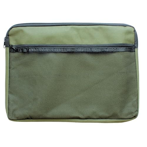 Image of Cathedral Products A4 Canvas Document Bag with Zip and Outer Mesh Pocket - Green